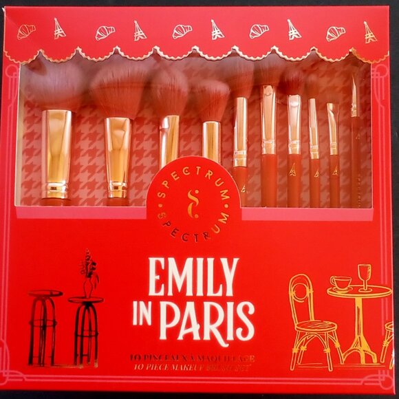 EMILY IN PARIS SPECTRUM 10 PIECE MAKEUP BRUSH SET - Picture 1 of 11